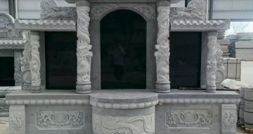 平顶山 芝麻灰高档墓碑，土墓，可定制