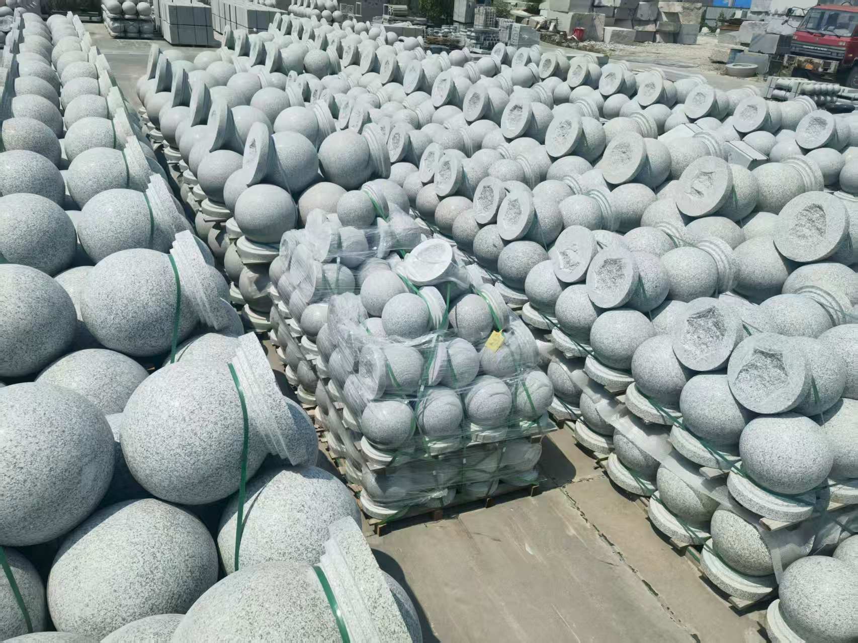 平顶山 花岗岩实心圆球，石球，挡车球，挡车石，车止石，路障石。