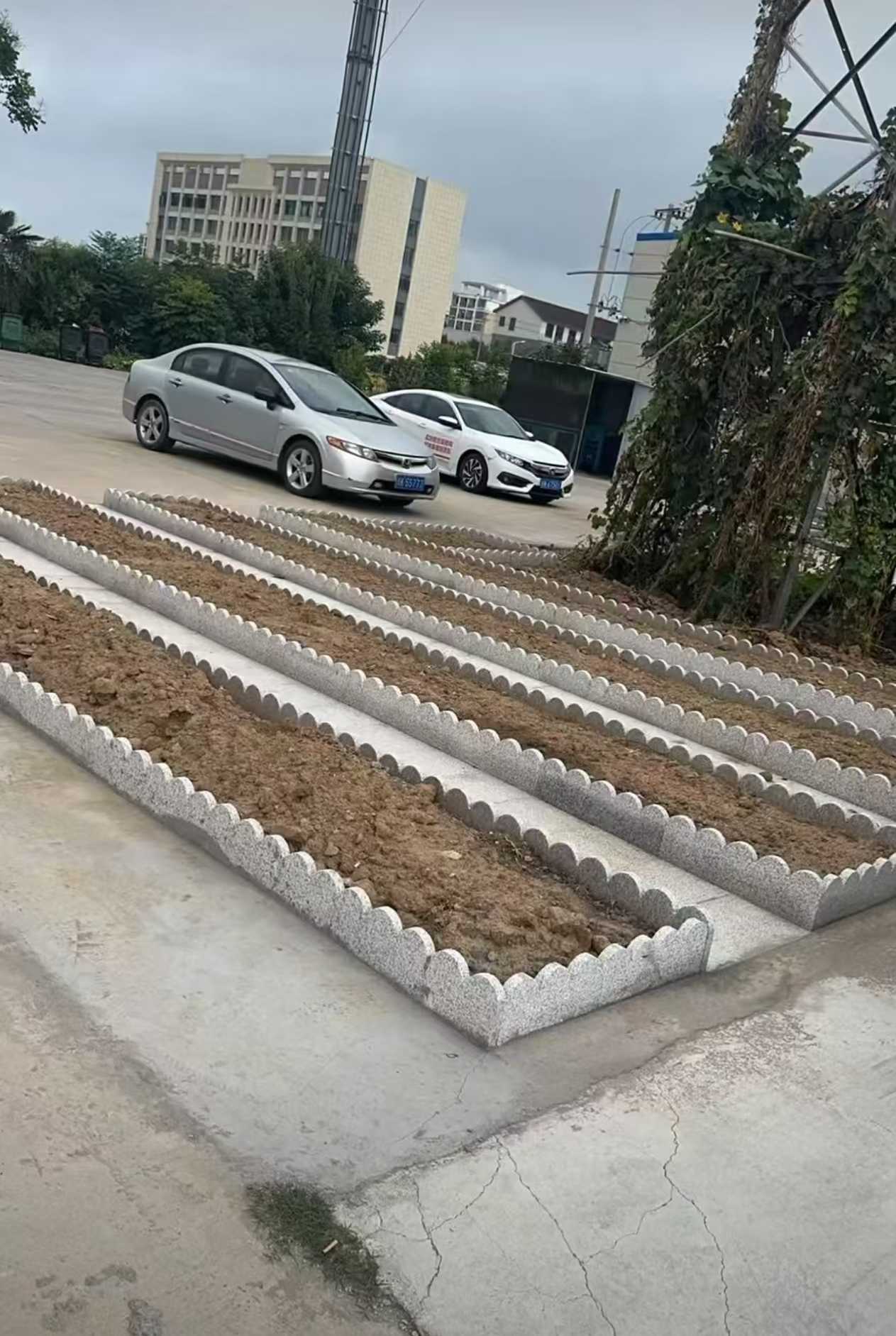 平顶山 花边石、花围石、花园石安装效果